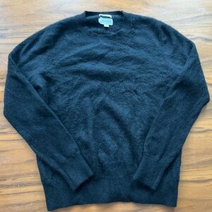 Hudson Women's 100% Cashmere Black Crew Neck Sweater